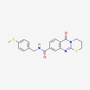 N-(4-(methylthio)benzyl)-6-oxo-2,3,4,6-tetrahydro-[1,3]thiazino[2,3-b]quinazoline-9-carboxamide
