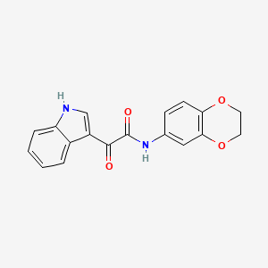 N-(2,3-dihydro-1,4-benzodioxin-6-yl)-2-(1H-indol-3-yl)-2-oxoacetamide