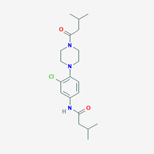 N-{3-chloro-4-[4-(3-methylbutanoyl)piperazin-1-yl]phenyl}-3-methylbutanamide