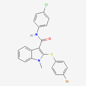 2-[(4-bromophenyl)sulfanyl]-N-(4-chlorophenyl)-1-methyl-1H-indole-3-carboxamide