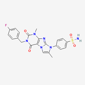 4-(3-(4-fluorobenzyl)-1,7-dimethyl-2,4-dioxo-3,4-dihydro-1H-imidazo[2,1-f]purin-8(2H)-yl)benzenesulfonamide