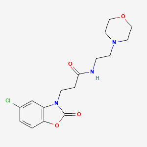 molecular formula C16H20ClN3O4 B2364182 3-(5-chloro-2-oxobenzo[d]oxazol-3(2H)-yl)-N-(2-morpholinoethyl)propanamide CAS No. 902254-40-4