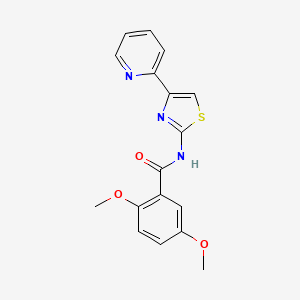 molecular formula C17H15N3O3S B2364194 2,5-dimethoxy-N-(4-(pyridin-2-yl)thiazol-2-yl)benzamide CAS No. 926589-80-2
