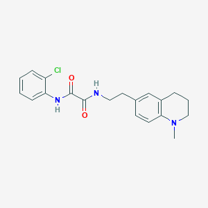 molecular formula C20H22ClN3O2 B2364212 N1-(2-chlorophenyl)-N2-(2-(1-methyl-1,2,3,4-tetrahydroquinolin-6-yl)ethyl)oxalamide CAS No. 946209-63-8