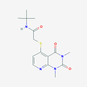 molecular formula C15H20N4O3S B2364214 N-tert-butyl-2-(1,3-dimethyl-2,4-dioxopyrido[2,3-d]pyrimidin-5-yl)sulfanylacetamide CAS No. 899988-40-0