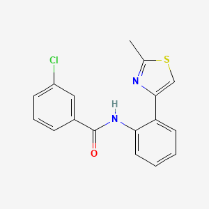 B2364222 3-chloro-N-(2-(2-methylthiazol-4-yl)phenyl)benzamide CAS No. 1705350-31-7