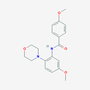 4-methoxy-N-[5-methoxy-2-(4-morpholinyl)phenyl]benzamide