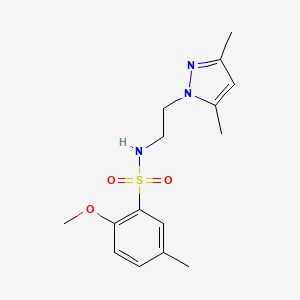 N-(2-(3,5-dimethyl-1H-pyrazol-1-yl)ethyl)-2-methoxy-5-methylbenzenesulfonamide