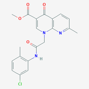 Methyl 1-(2-((5-chloro-2-methylphenyl)amino)-2-oxoethyl)-7-methyl-4-oxo-1,4-dihydro-1,8-naphthyridine-3-carboxylate
