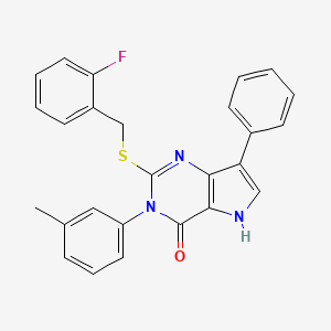 2-((2-fluorobenzyl)thio)-7-phenyl-3-(m-tolyl)-3H-pyrrolo[3,2-d]pyrimidin-4(5H)-one