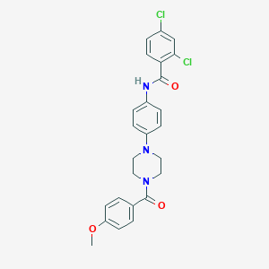 2,4-dichloro-N-{4-[4-(4-methoxybenzoyl)-1-piperazinyl]phenyl}benzamide