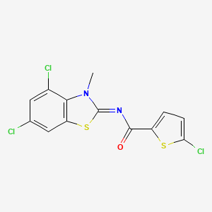 molecular formula C13H7Cl3N2OS2 B2364309 (Z)-5-chloro-N-(4,6-dichloro-3-methylbenzo[d]thiazol-2(3H)-ylidene)thiophene-2-carboxamide CAS No. 851080-44-9