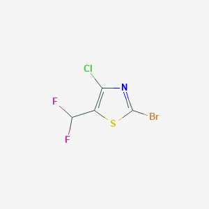 molecular formula C4HBrClF2NS B2364346 2-Bromo-4-chloro-5-(difluoromethyl)-1,3-thiazole CAS No. 2248296-97-9