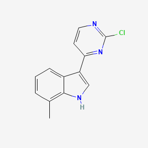 molecular formula C13H10ClN3 B2364349 3-(2-chloropyrimidin-4-yl)-7-methyl-1H-indole CAS No. 1214264-51-3