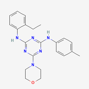 molecular formula C22H26N6O B2364352 N2-(2-ethylphenyl)-6-morpholino-N4-(p-tolyl)-1,3,5-triazine-2,4-diamine CAS No. 946208-68-0