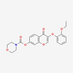 3-(2-ethoxyphenoxy)-4-oxo-4H-chromen-7-yl morpholine-4-carboxylate