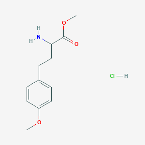 molecular formula C12H18ClNO3 B2364371 methyl2-amino-4-(4-methoxyphenyl)butanoatehydrochloride CAS No. 2287263-47-0