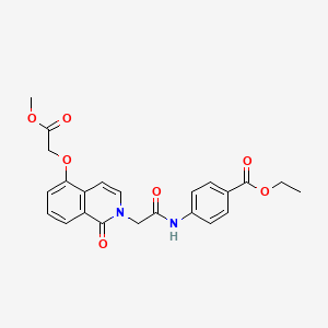 Ethyl 4-[[2-[5-(2-methoxy-2-oxoethoxy)-1-oxoisoquinolin-2-yl]acetyl]amino]benzoate