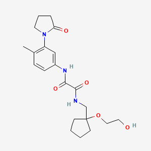 N1-((1-(2-hydroxyethoxy)cyclopentyl)methyl)-N2-(4-methyl-3-(2-oxopyrrolidin-1-yl)phenyl)oxalamide