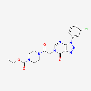 ethyl 4-(2-(3-(3-chlorophenyl)-7-oxo-3H-[1,2,3]triazolo[4,5-d]pyrimidin-6(7H)-yl)acetyl)piperazine-1-carboxylate