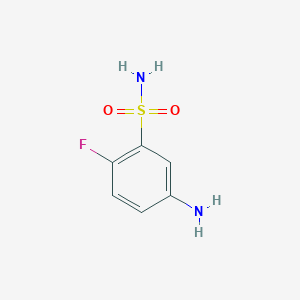 molecular formula C6H7FN2O2S B2364422 5-Amino-2-fluorobenzene-1-sulfonamide CAS No. 916737-71-8