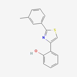 molecular formula C16H13NOS B2364429 2-(3-Tolyl)-4-(2-hydroxyphenyl)thiazole CAS No. 1965304-99-7