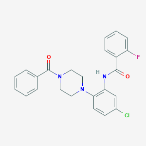 N-[2-(4-benzoyl-1-piperazinyl)-5-chlorophenyl]-2-fluorobenzamide