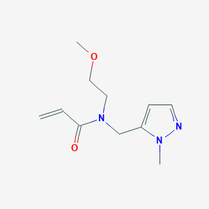 molecular formula C11H17N3O2 B2364432 N-(2-Methoxyethyl)-N-[(2-methylpyrazol-3-yl)methyl]prop-2-enamide CAS No. 2411273-69-1
