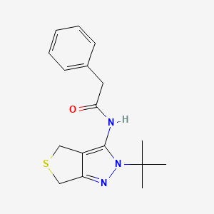 molecular formula C17H21N3OS B2364441 N-(2-tert-butyl-4,6-dihydrothieno[3,4-c]pyrazol-3-yl)-2-phenylacetamide CAS No. 361168-35-6