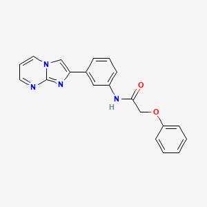 molecular formula C20H16N4O2 B2364454 N-(3-imidazo[1,2-a]pyrimidin-2-ylphenyl)-2-phenoxyacetamide 
