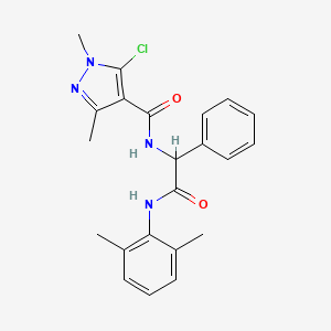 5-chloro-N-[2-(2,6-dimethylanilino)-2-oxo-1-phenylethyl]-1,3-dimethyl-1H-pyrazole-4-carboxamide