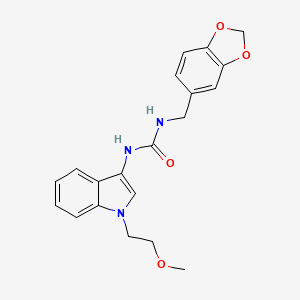 1-(benzo[d][1,3]dioxol-5-ylmethyl)-3-(1-(2-methoxyethyl)-1H-indol-3-yl)urea
