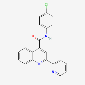 N-(4-chlorophenyl)-2-(pyridin-2-yl)quinoline-4-carboxamide