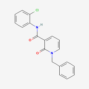 molecular formula C19H15ClN2O2 B2364569 1-benzyl-N-(2-chlorophenyl)-2-oxo-1,2-dihydropyridine-3-carboxamide CAS No. 932962-44-2