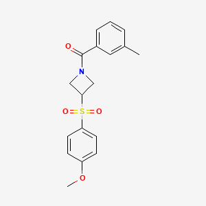 B2364580 (3-((4-Methoxyphenyl)sulfonyl)azetidin-1-yl)(m-tolyl)methanone CAS No. 1797690-20-0