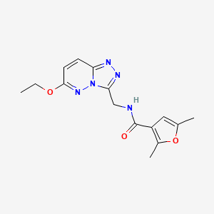 molecular formula C15H17N5O3 B2364591 N-((6-ethoxy-[1,2,4]triazolo[4,3-b]pyridazin-3-yl)methyl)-2,5-dimethylfuran-3-carboxamide CAS No. 2034326-64-0