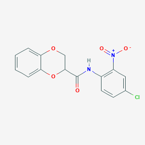 molecular formula C15H11ClN2O5 B2364664 N-(4-chloro-2-nitrophenyl)-2,3-dihydro-1,4-benzodioxine-2-carboxamide CAS No. 838871-29-7