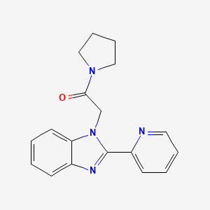 2-(2-(pyridin-2-yl)-1H-benzo[d]imidazol-1-yl)-1-(pyrrolidin-1-yl)ethanone