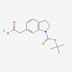 2-{1-[(tert-butoxy)carbonyl]-2,3-dihydro-1H-indol-6-yl}acetic acid