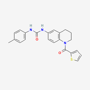 1-(1-(Thiophene-2-carbonyl)-1,2,3,4-tetrahydroquinolin-6-yl)-3-(p-tolyl)urea