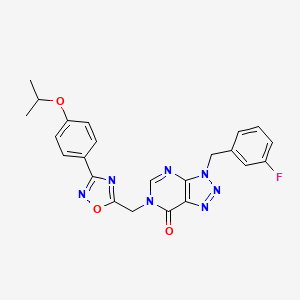 3-(3-fluorobenzyl)-6-((3-(4-isopropoxyphenyl)-1,2,4-oxadiazol-5-yl)methyl)-3H-[1,2,3]triazolo[4,5-d]pyrimidin-7(6H)-one