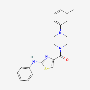 (2-(Phenylamino)thiazol-4-yl)(4-(m-tolyl)piperazin-1-yl)methanone