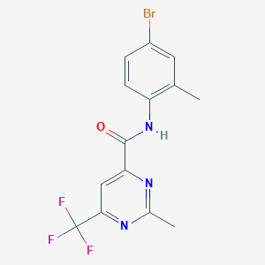 molecular formula C14H11BrF3N3O B2364714 N-(4-Bromo-2-methylphenyl)-2-methyl-6-(trifluoromethyl)pyrimidine-4-carboxamide CAS No. 2415516-31-1