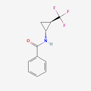 molecular formula C11H10F3NO B2364722 N-[(1R,2R)-2-(Trifluoromethyl)cyclopropyl]benzamide CAS No. 2375248-49-8