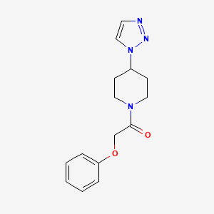 molecular formula C15H18N4O2 B2364783 1-(4-(1H-1,2,3-triazol-1-yl)piperidin-1-yl)-2-phenoxyethanone CAS No. 2034442-62-9