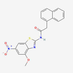 molecular formula C20H15N3O4S B2364909 N-(4-methoxy-6-nitro-1,3-benzothiazol-2-yl)-2-(naphthalen-1-yl)acetamide CAS No. 313387-12-1