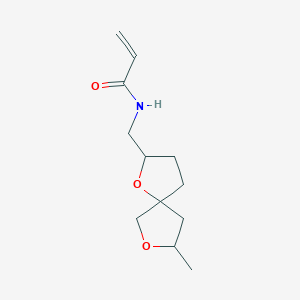 molecular formula C12H19NO3 B2364985 N-[(8-Methyl-1,7-dioxaspiro[4.4]nonan-2-yl)methyl]prop-2-enamide CAS No. 2224325-72-6