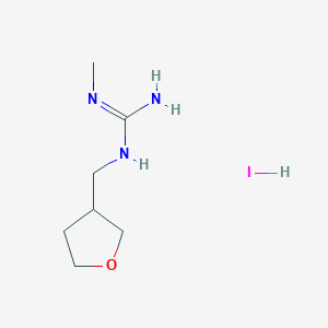 molecular formula C7H16IN3O B2364989 N''-methyl-N-[(oxolan-3-yl)methyl]guanidine hydroiodide CAS No. 2260939-18-0