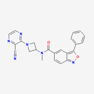 N-[1-(3-Cyanopyrazin-2-yl)azetidin-3-yl]-N-methyl-3-phenyl-2,1-benzoxazole-5-carboxamide