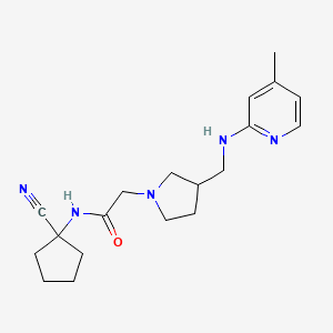 N-(1-cyanocyclopentyl)-2-(3-{[(4-methylpyridin-2-yl)amino]methyl}pyrrolidin-1-yl)acetamide